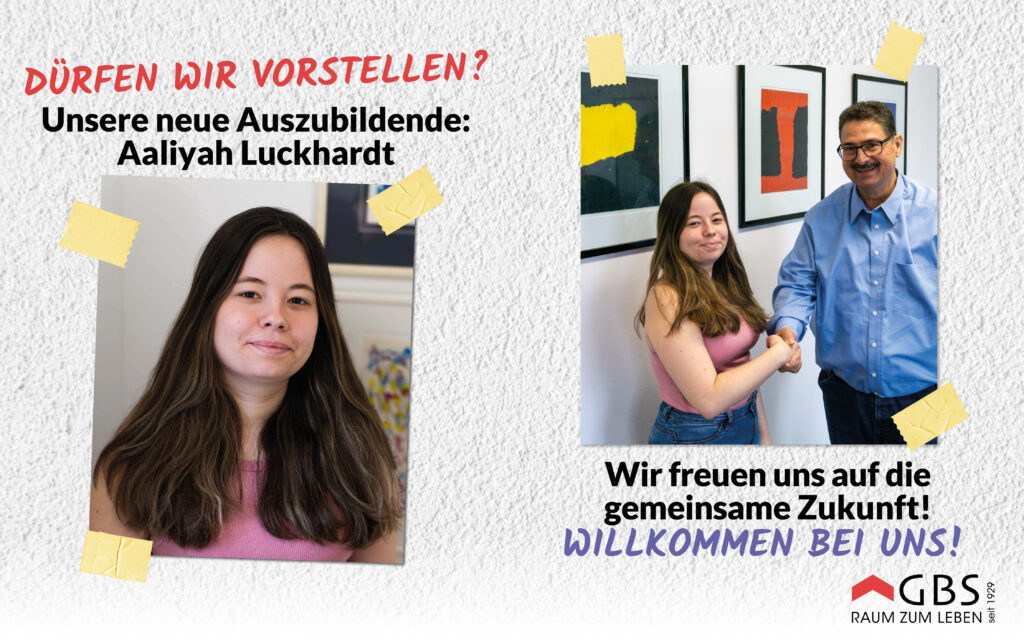 Neue Auszubildende Aaliyah Luckhardt bei der GBS